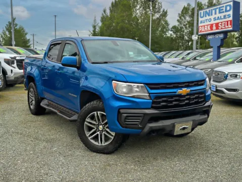 Blue 2021 Chevrolet Colorado Crew Cab Work Truck Pickup 4D 5 ft for sale in Anchorage, AK