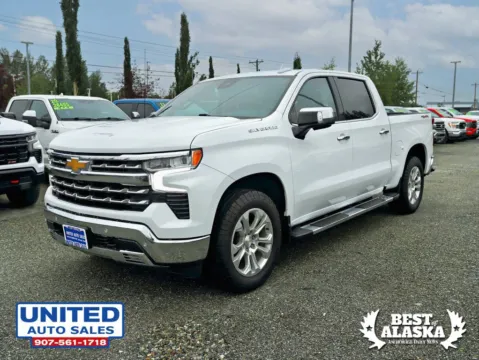Photos of 2023 Chevrolet Silverado 1500 Crew Cab LTZ Pickup 4D 5 3/4 ft for sale in Anchorage, AK at United Auto Sales