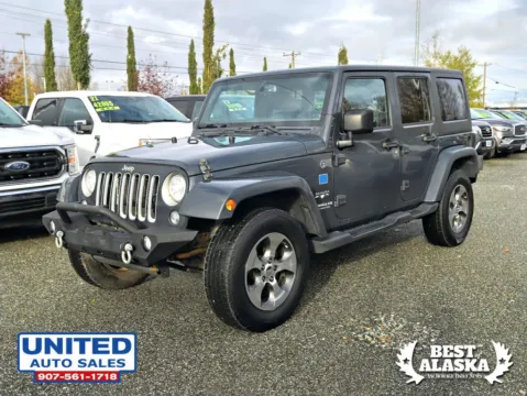 Photos of 2017 Jeep Wrangler Unlimited Sahara Sport Utility 4D for sale in Anchorage, AK at United Auto Sales