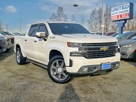 White 2021 Chevrolet Silverado 1500 Crew Cab High Country Pickup 4D 5 3/4 ft for sale in Anchorage, AK