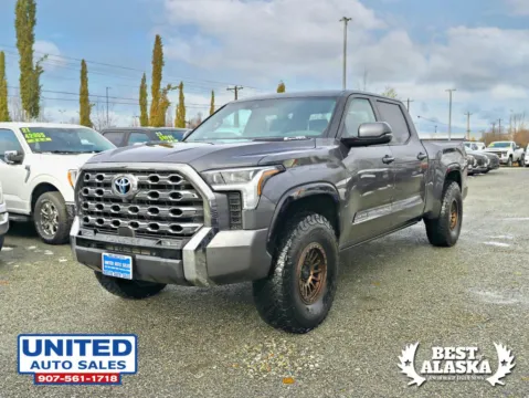 Photos of 2024 Toyota Tundra Hybrid CrewMax Platinum Pickup 4D 6 1/2 ft for sale in Anchorage, AK at United Auto Sales