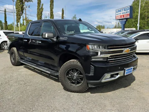 Black 2021 Chevrolet Silverado 1500 Crew Cab High Country Pickup 4D 6 1/2 ft for sale in Anchorage, AK