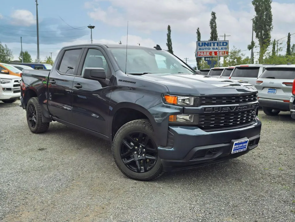 Gray 2022 Chevrolet Silverado 1500 Limited Crew Cab Custom Pickup 4D 5 3/4 ft for sale in Anchorage, AK