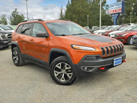 Orange 2015 Jeep Cherokee TrailHawk Sport Utility 4D for sale in Anchorage, AK