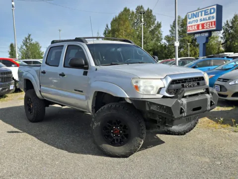 Silver 2012 Toyota Tacoma Double Cab Pickup 4D 5 ft for sale in Anchorage, AK