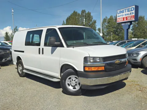 White 2021 Chevrolet Express 2500 Cargo Regular Van 3D for sale in Anchorage, AK