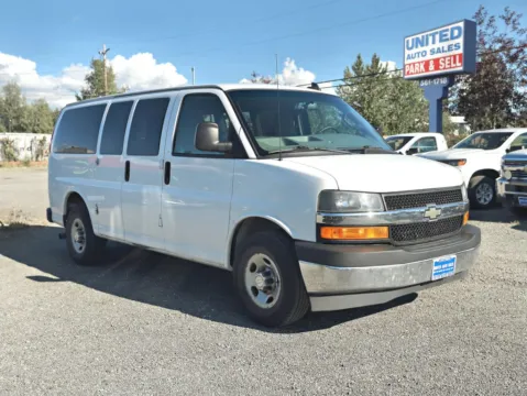 White 2018 Chevrolet Express 2500 Passenger LT Van 3D for sale in Anchorage, AK