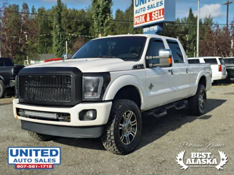 Photos of 2015 Ford F250 Super Duty Crew Cab Platinum Pickup 4D 6 3/4 ft for sale in Anchorage, AK at United Auto Sales