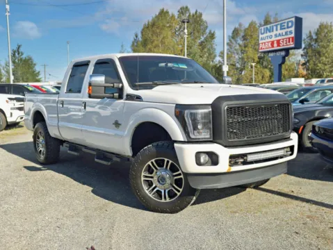 White 2015 Ford F250 Super Duty Crew Cab Platinum Pickup 4D 6 3/4 ft for sale in Anchorage, AK