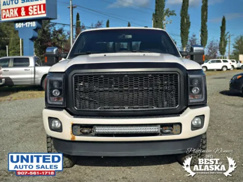 Another view of 2015 Ford F250 Super Duty Crew Cab Platinum Pickup 4D 6 3/4 ft for sale in Anchorage, AK at United Auto Sales