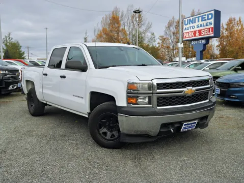 White 2014 Chevrolet Silverado 1500 Crew Cab Work Truck Pickup 4D 5 3/4 ft for sale in Anchorage, AK