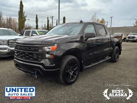 Another view of 2024 Chevrolet Silverado 1500 Crew Cab Custom Pickup 4D 5 3/4 ft for sale in Anchorage, AK at United Auto Sales