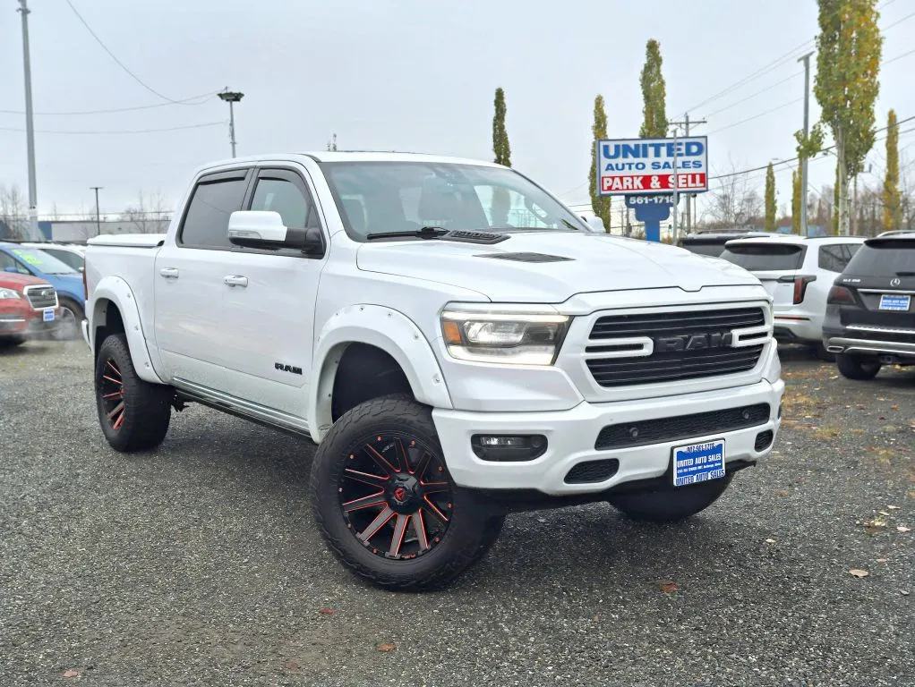 White 2020 Ram 1500 Crew Cab Rebel Pickup 4D 5 1/2 ft for sale in Anchorage, AK