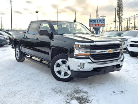 Black 2017 Chevrolet Silverado 1500 Crew Cab LT Pickup 4D 5 3/4 ft for sale in Anchorage, AK