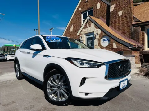 White 2023 INFINITI QX50 PURE for sale in Highland, IN