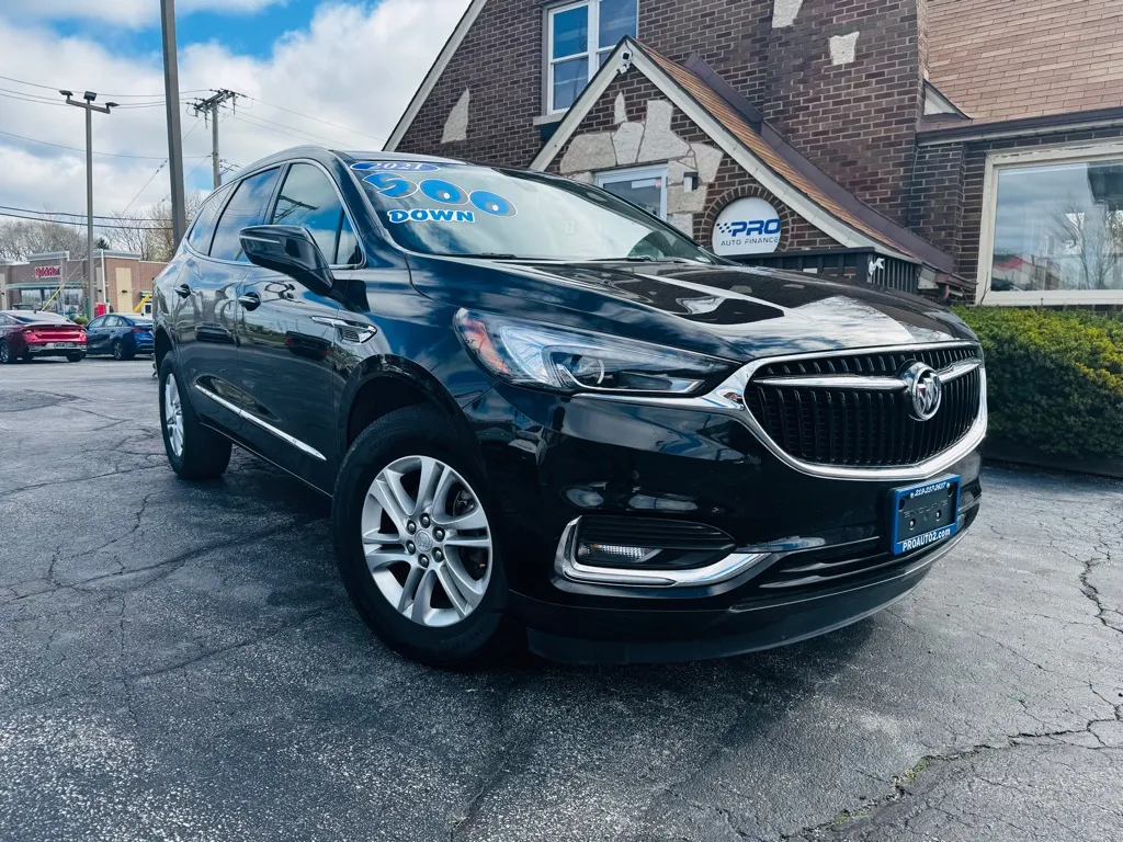 Black 2021 BUICK ENCLAVE ESSENCE for sale in Highland, IN