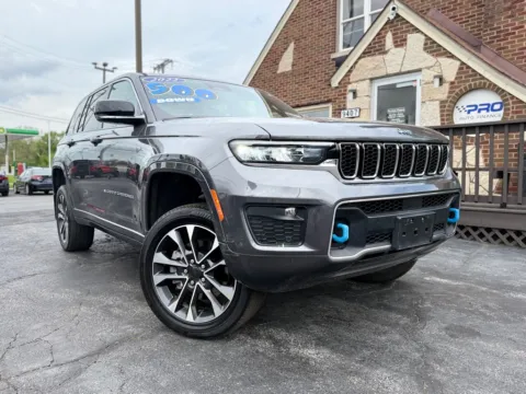 Gray 2022 JEEP GRAND CHEROKEE OVERLAND 4XE for sale in Highland, IN