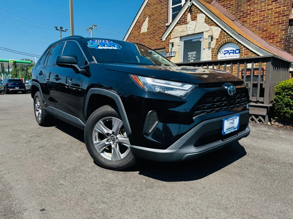 Black 2023 TOYOTA RAV4 HYBRID LE for sale in Highland, IN