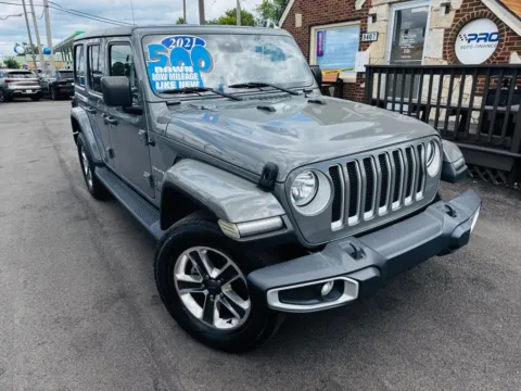 Photos of 2021 JEEP WRANGLER UNLIMI SAHARA for sale in Highland, IN at Pro Auto Finance Highland