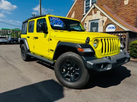 Yellow 2023 JEEP WRANGLER SPORT for sale in Highland, IN