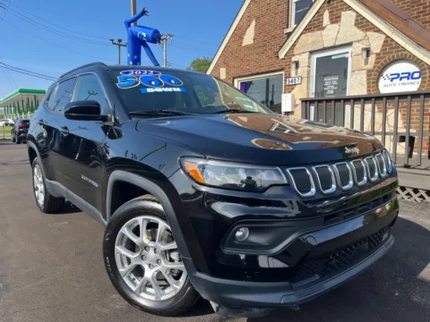 Black 2022 JEEP COMPASS LATITUDE LUX for sale in Highland, IN