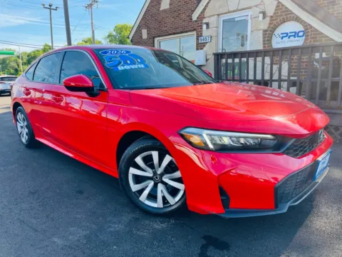 Red 2026 HONDA CIVIC LX for sale in Highland, IN