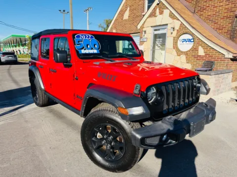 Red 2022 JEEP WRANGLER UNLIMI SPORT for sale in Highland, IN