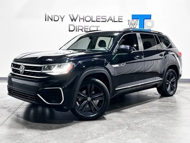 Black 2021 Volkswagen Atlas 3.6L V6 SE w/Technology R-Line for sale in Carmel, IN