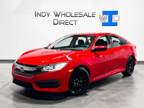 Red 2017 Honda Civic LX for sale in Carmel, IN