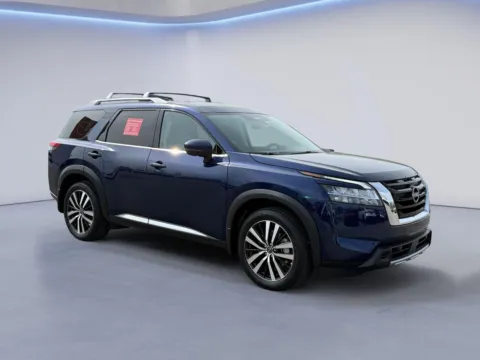 Blue 2024 Nissan Pathfinder Platinum for sale in Alcoa, TN