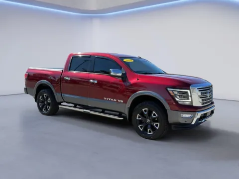 Red 2020 Nissan Titan Platinum Reserve for sale in Knoxville, TN