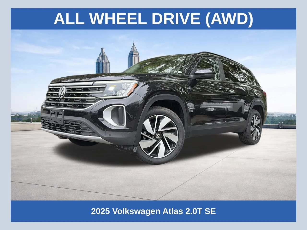 Black 2025 Volkswagen Atlas 2.0T SE w/Technology for sale in Marietta, GA