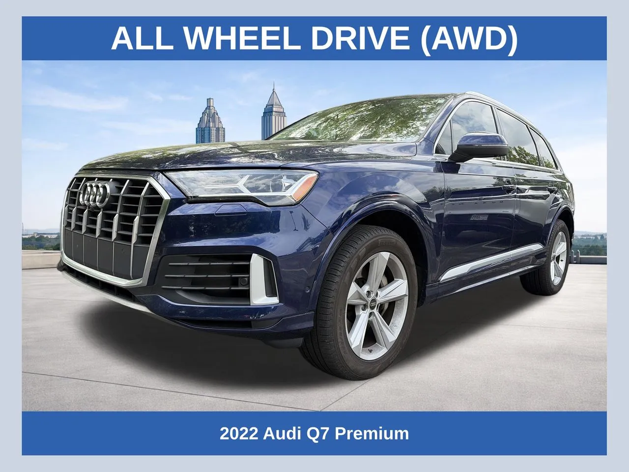 Blue 2022 Audi Q7 55 Premium for sale in Marietta, GA