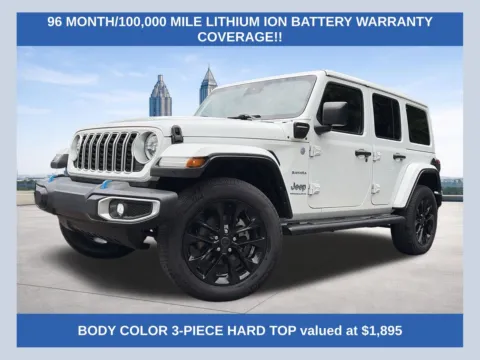 White 2024 Jeep Wrangler Sahara 4xe for sale in Marietta, GA