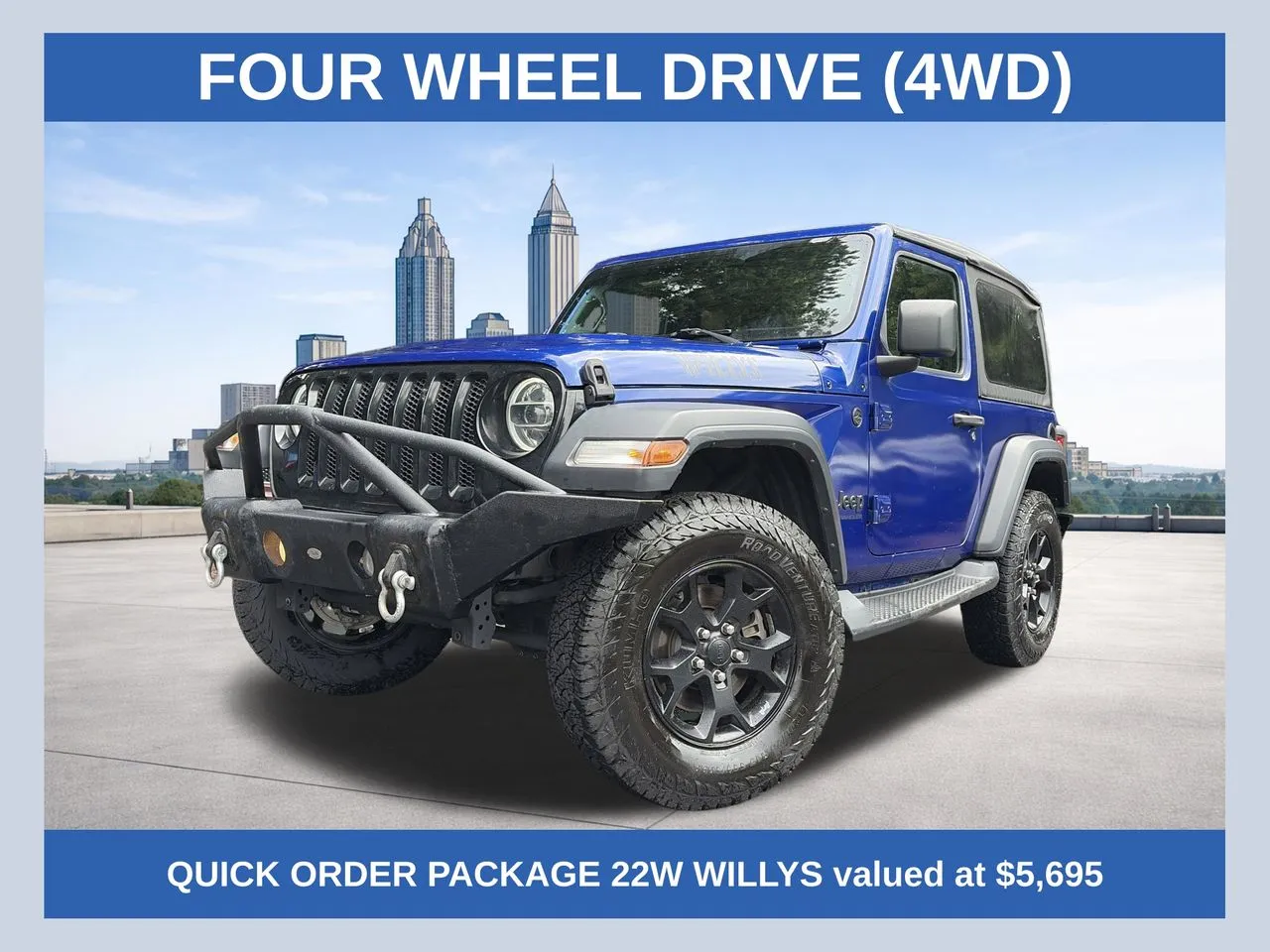 Blue 2020 Jeep Wrangler Willys for sale in Marietta, GA