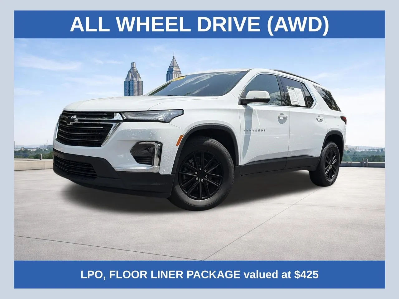 White 2023 Chevrolet Traverse LT Leather for sale in Marietta, GA
