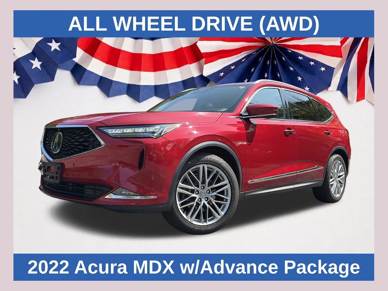 Red 2022 Acura MDX Advance for sale in Marietta, GA