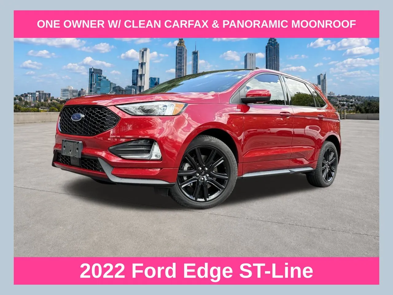 Red 2022 Ford Edge ST Line for sale in Marietta, GA