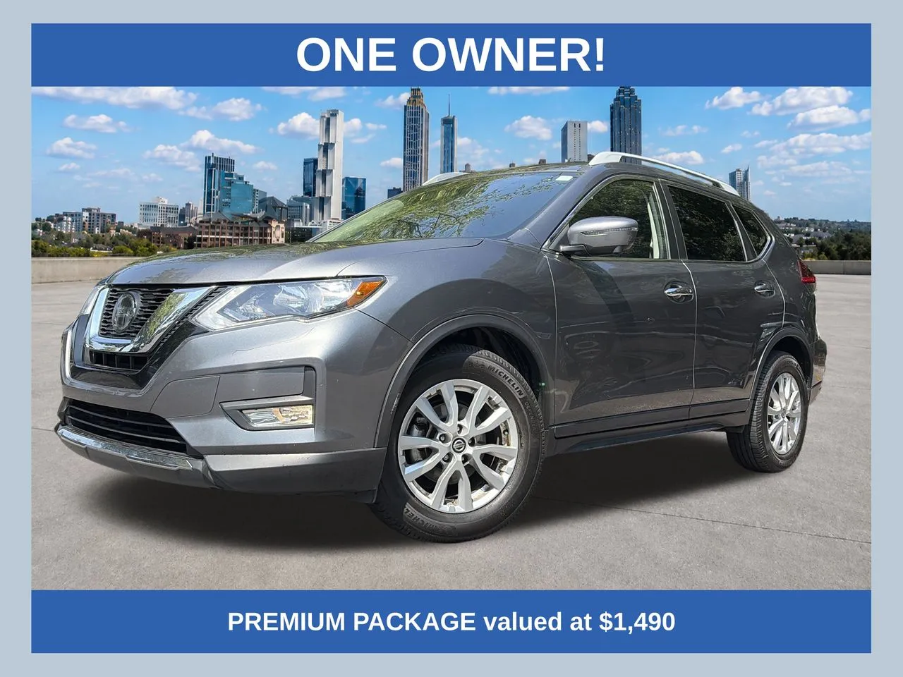 Gray 2018 Nissan Rogue SV for sale in Marietta, GA