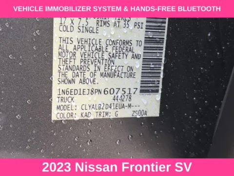 More photos of 2023 Nissan Frontier SV at Nissan of Marietta, GA