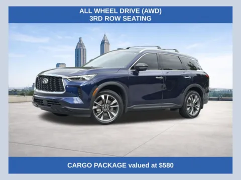 Blue 2023 INFINITI QX60 LUXE for sale in Morrow, GA