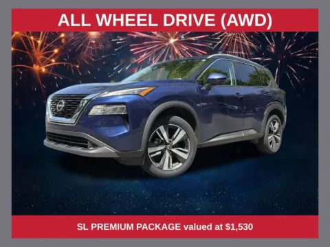 Blue 2023 Nissan Rogue SL for sale in Morrow, GA