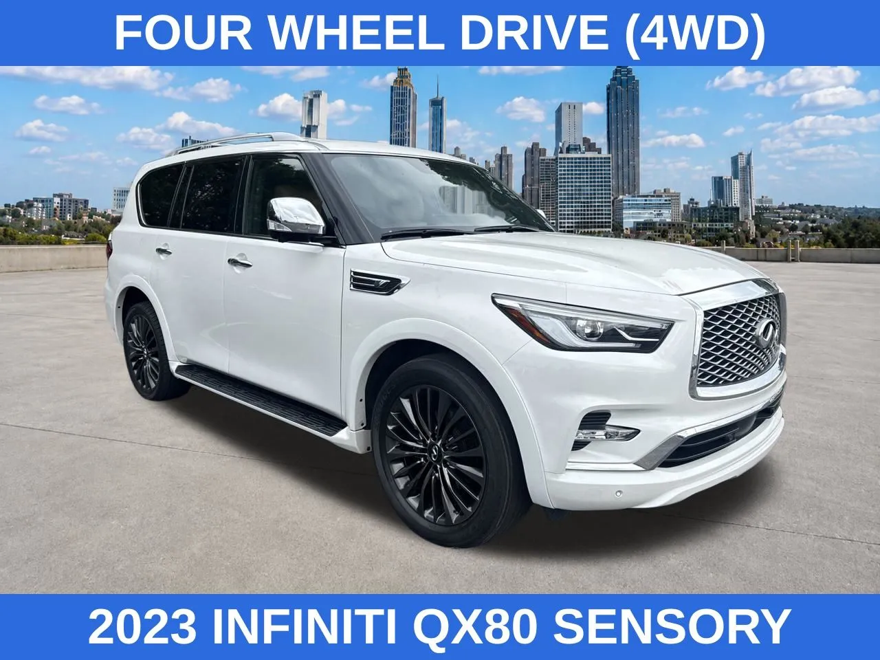 White 2023 INFINITI QX80 Sensory for sale in Morrow, GA
