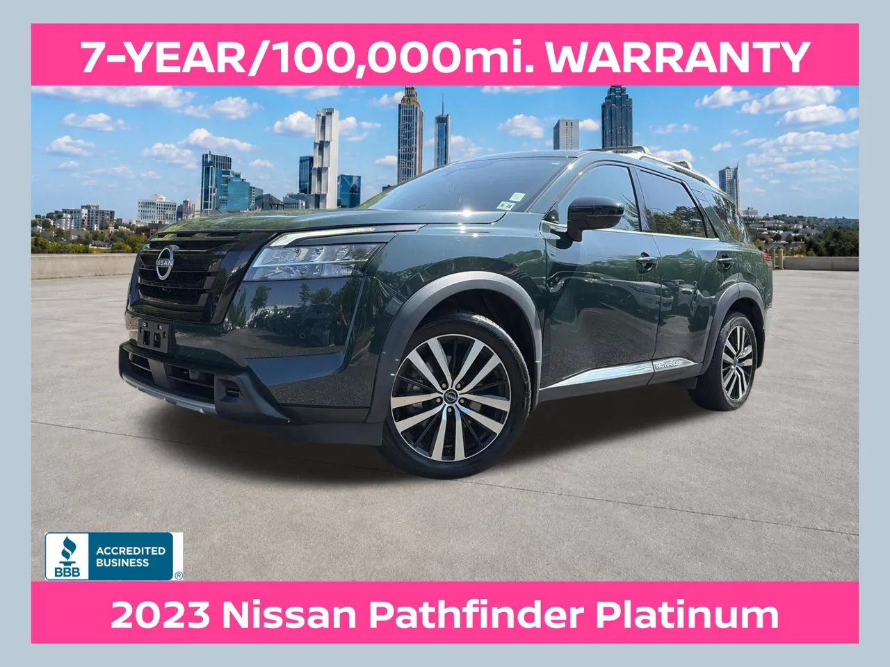 Green 2023 Nissan Pathfinder Platinum for sale in Morrow, GA