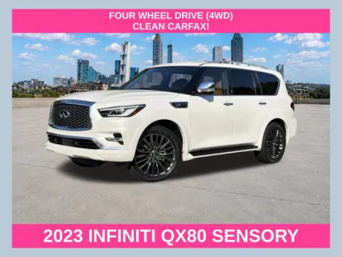 White 2023 INFINITI QX80 Sensory for sale in Morrow, GA
