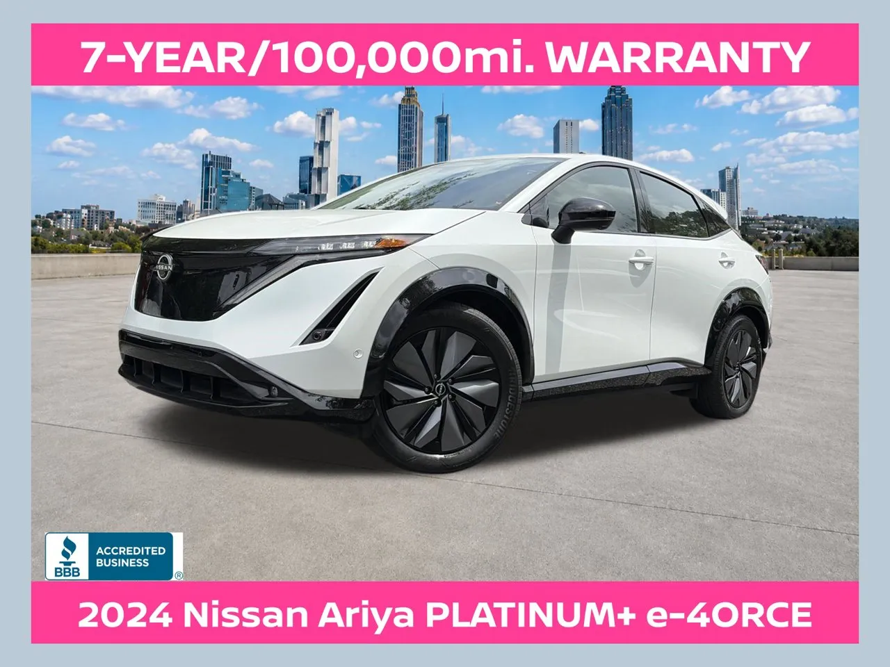 White 2024 Nissan Ariya PLATINUM+ e-4ORCE for sale in Morrow, GA