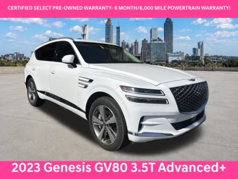 White 2023 Genesis GV80 3.5T Advanced + for sale in Morrow, GA