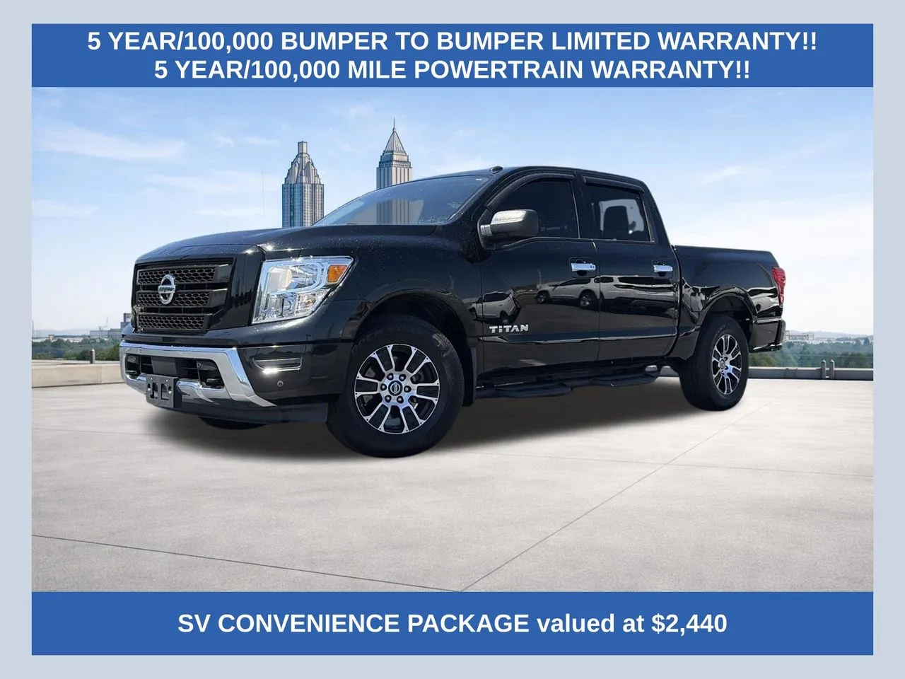 Black 2021 Nissan Titan SV for sale in Lithia Springs, GA
