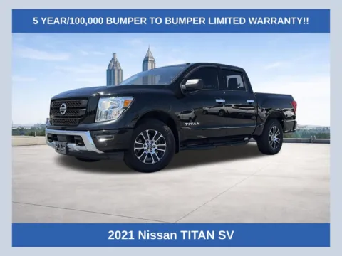Black 2021 Nissan Titan SV for sale in Lithia Springs, GA