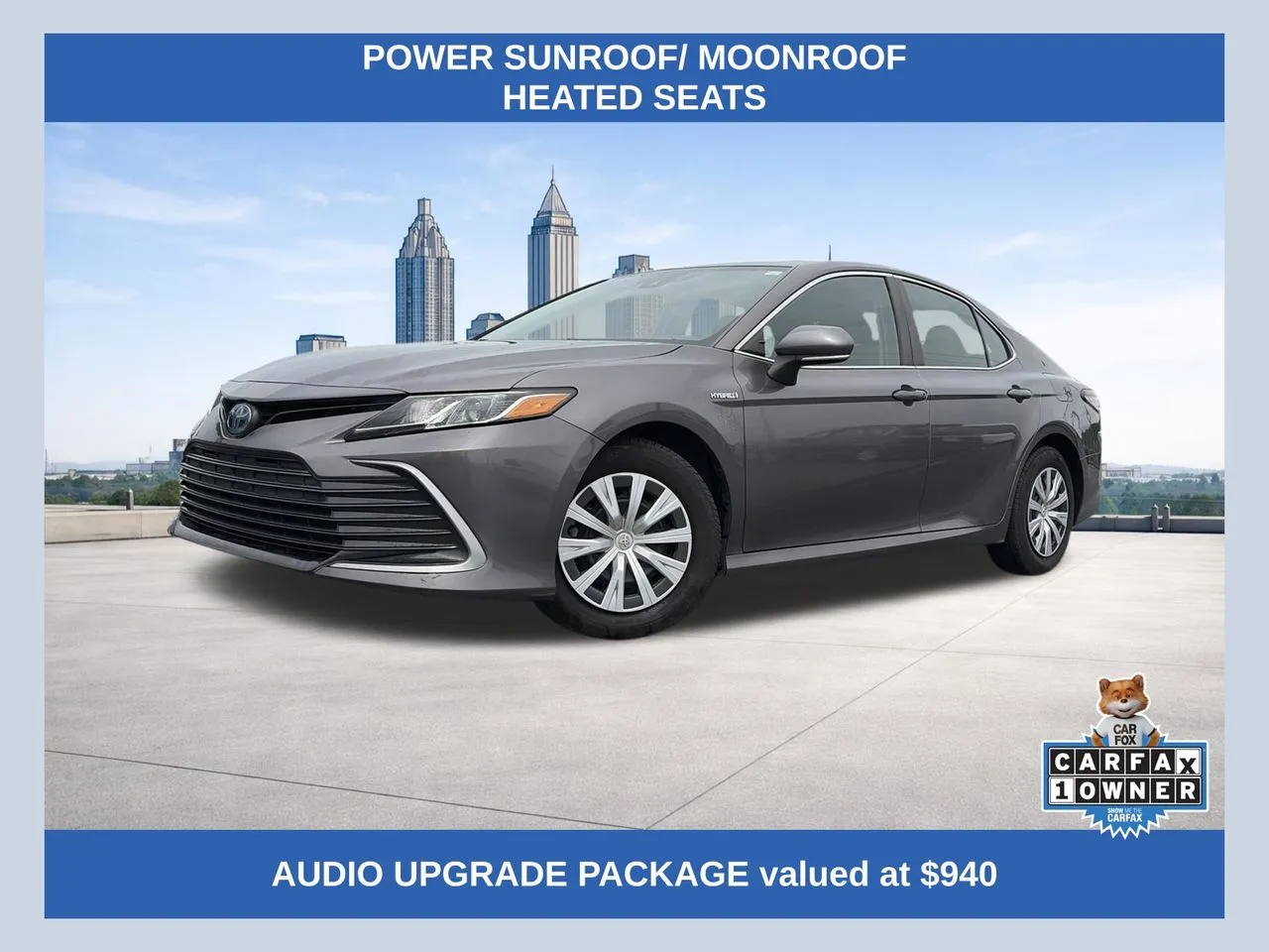 Gray 2021 Toyota Camry Hybrid LE for sale in Lithia Springs, GA